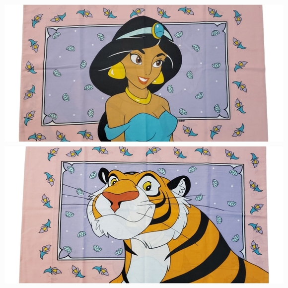 Disney Other - Vintage Aladdin Princess Jasmine Pillow Case Double Sided